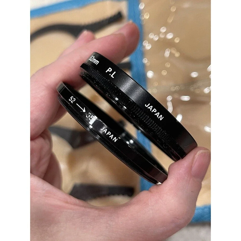 Prinz Filter Soft Case Lot W/ Vtg Camera Lens Filters Hoya Quantaray
